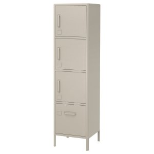 Secura Tall High cabinet with smart lock, beige, 45x172 cm