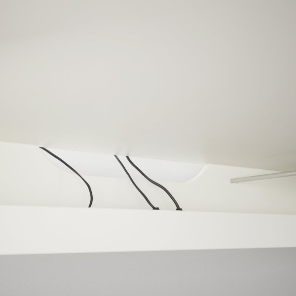 Pullin Desk with pull-out panel, white, 151x65 cm - Image 2