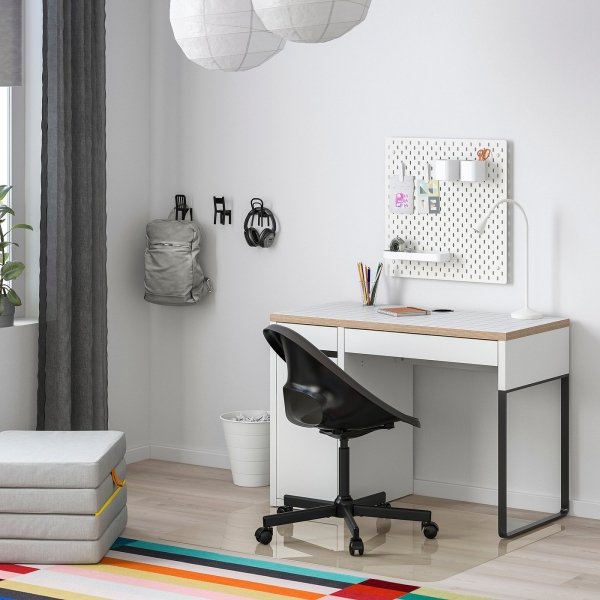 Bianco Desk, white/anthracite, 105x50 cm - Image 2