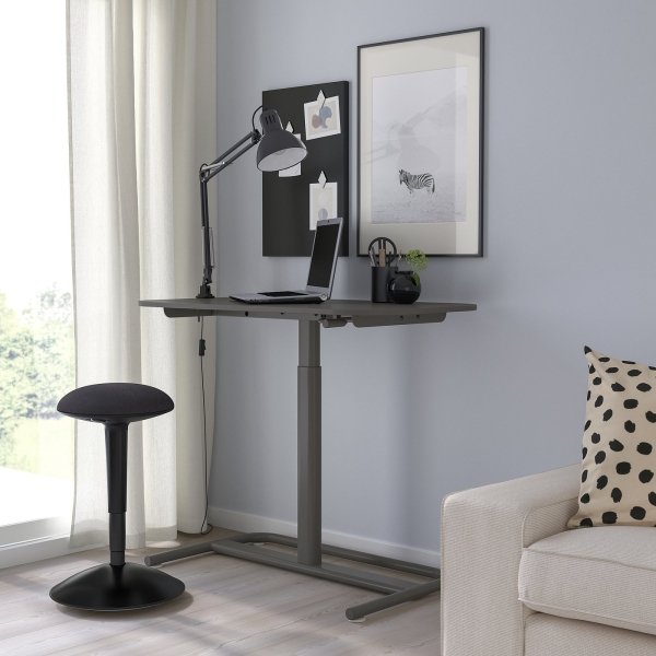 ModulDesk Pro Desk sit/stand, dark grey, 110x60 cm - Image 2