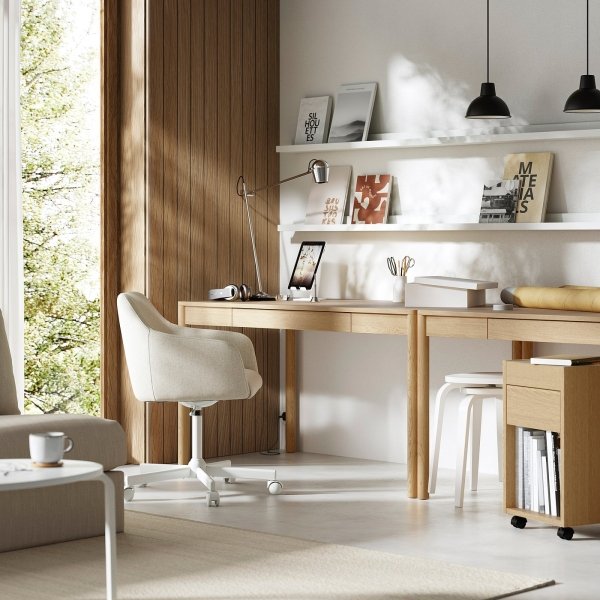 Oakwin Plus Desk, oak veneer, 140x75 cm - Image 2